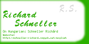 richard schneller business card