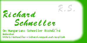 richard schneller business card